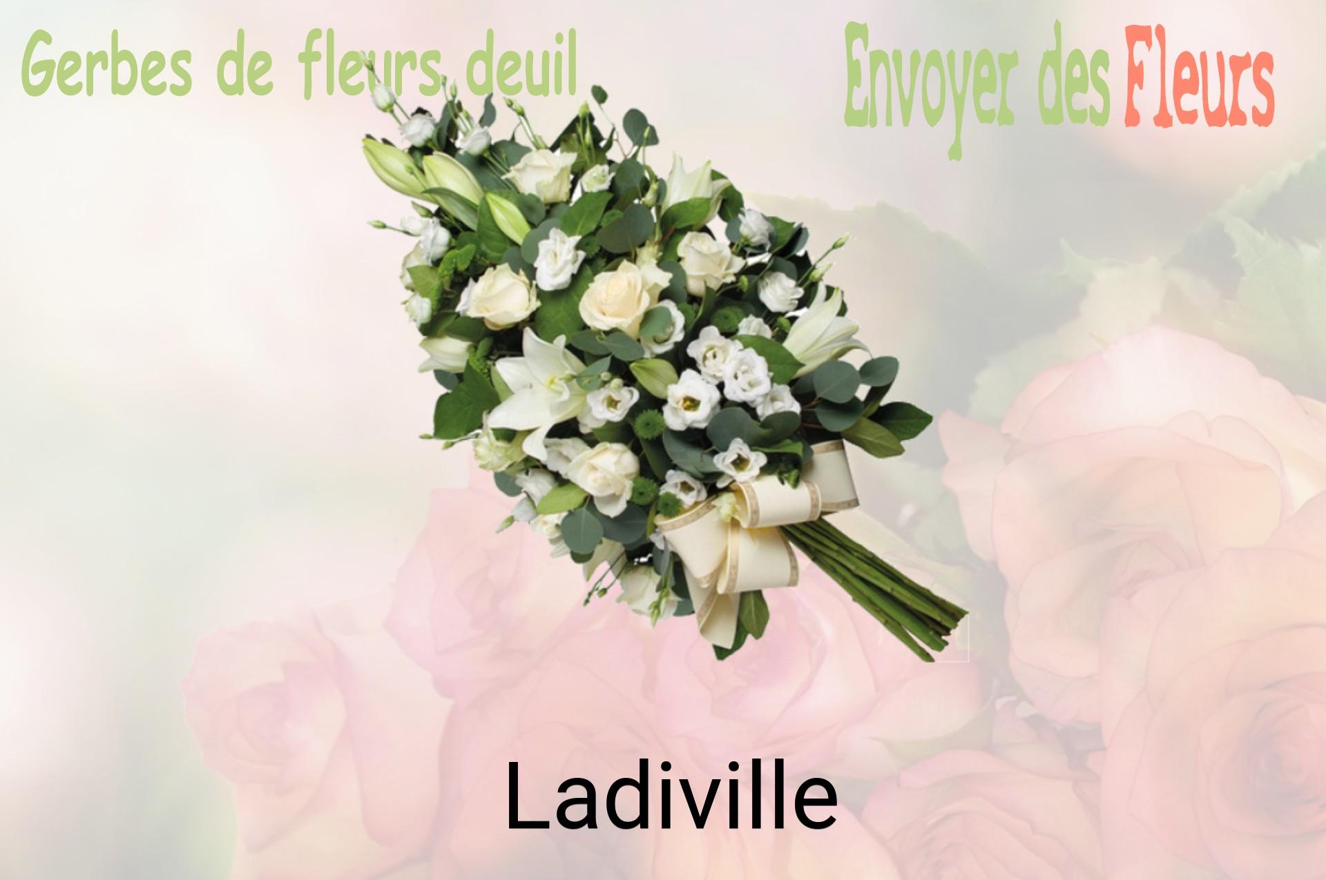Gerbe de fleurs de deuil livrée à Ladiville